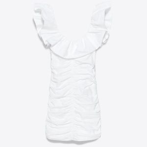 Zara Draped Poplin Dress